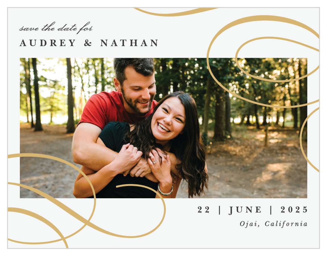 Old World Swirls Save the Date Cards
