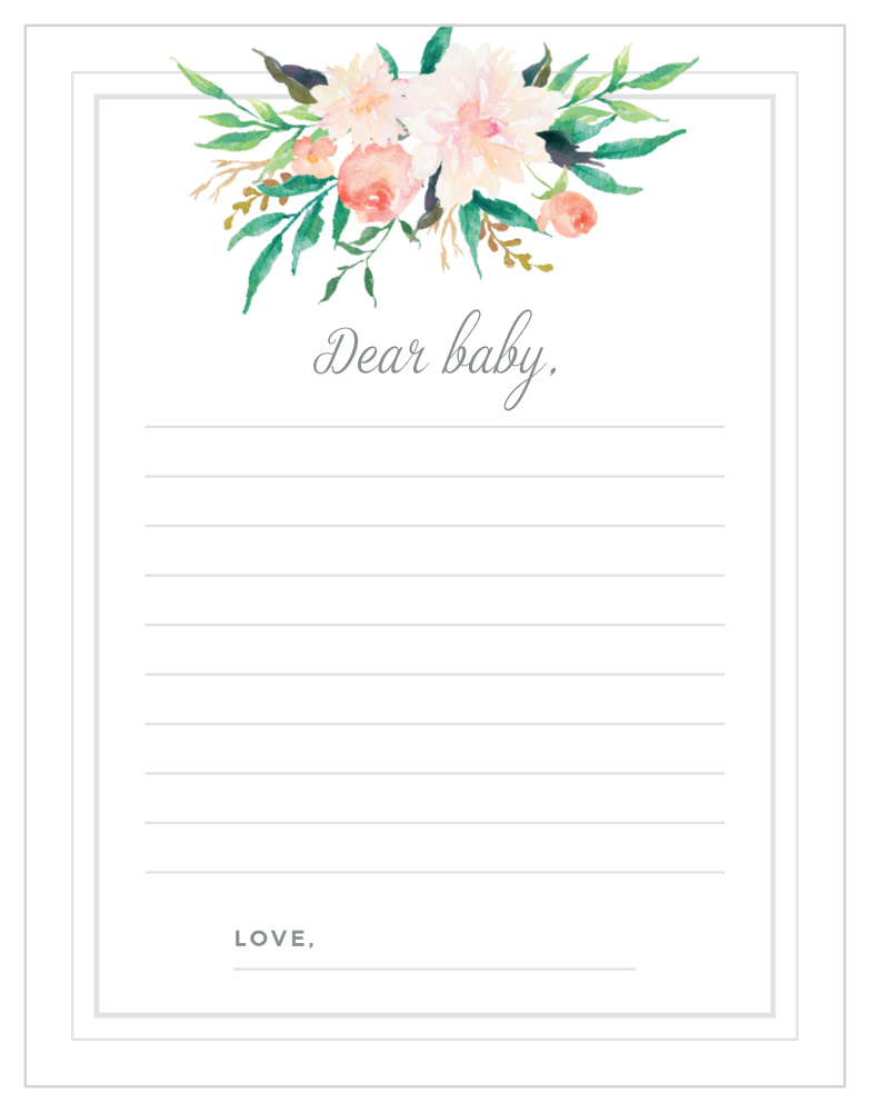 Blossoming Love Letter to Baby
