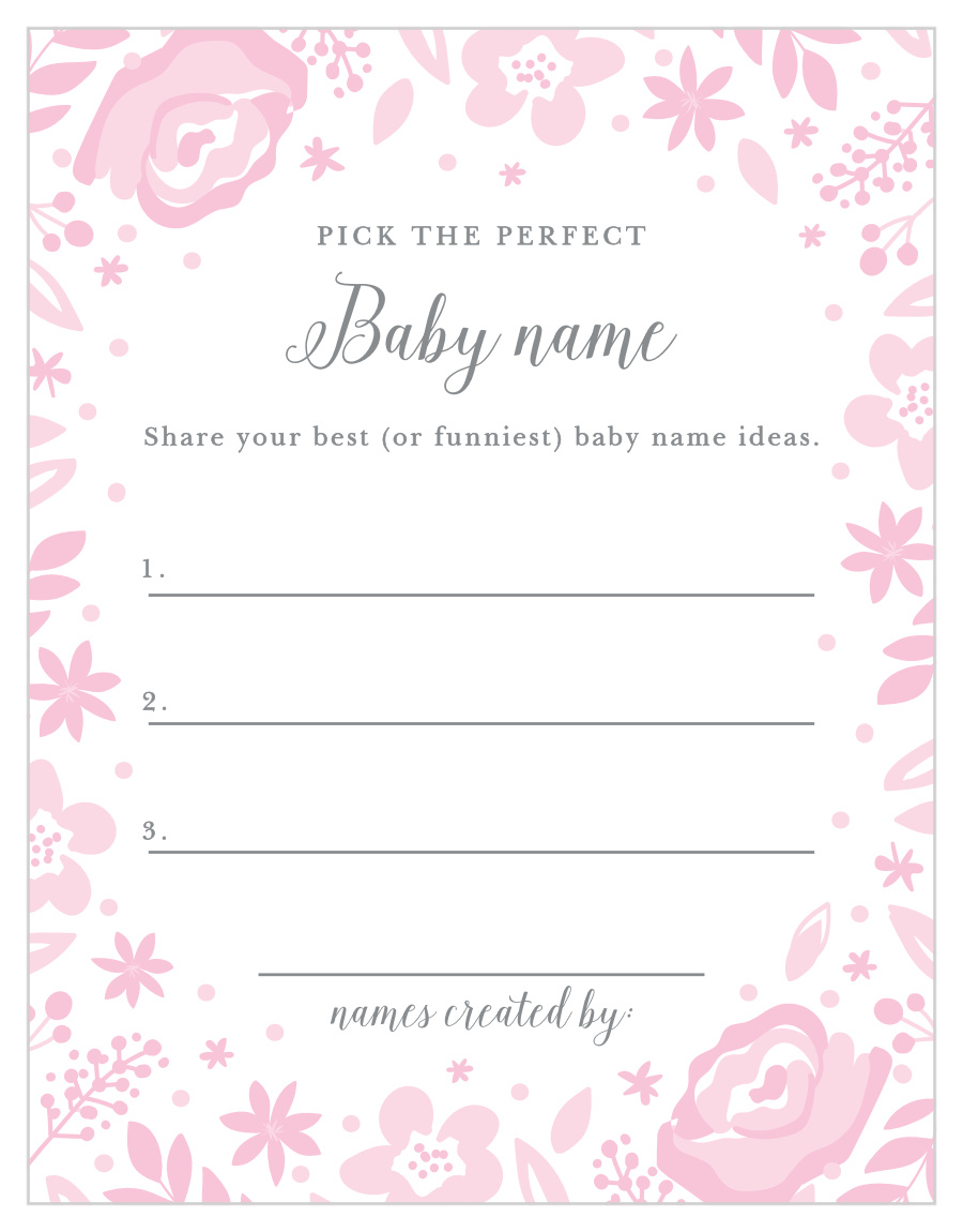 Baby Blooms Baby Name Contest