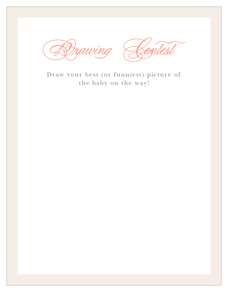 Our Once Upon A Time Baby Drawing Contest will compliment your fairytale baby shower beautifully.