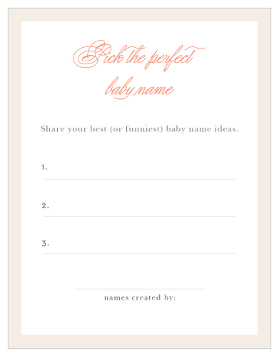 Our Once Upon A Time Baby Name Contest will compliment your fairytale baby shower beautifully.