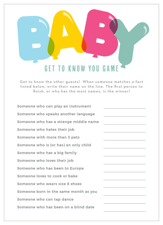 Get the party started with our Bubble Balloons Get to Know You Game.