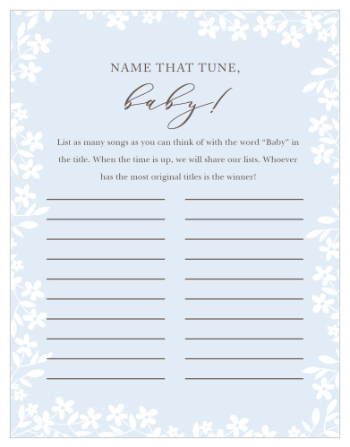 Scramble to think of the most original song titles with our simple, but hilarious, Flower Garden Baby Song Contest.