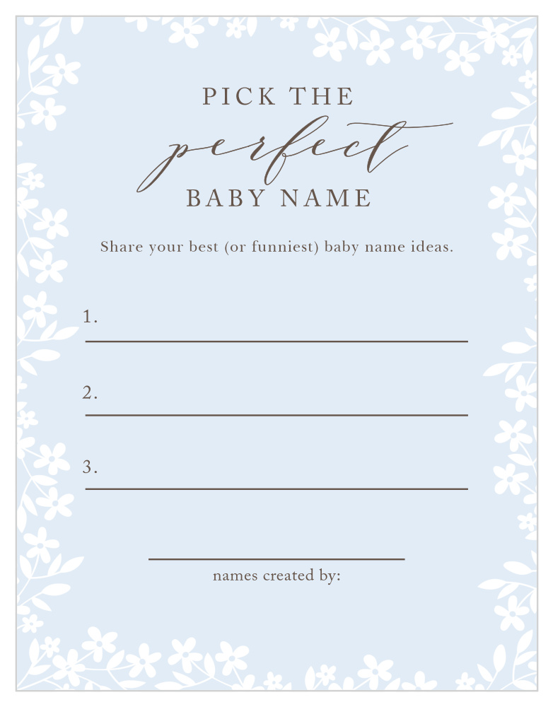 Flower Garden Baby Name Contest