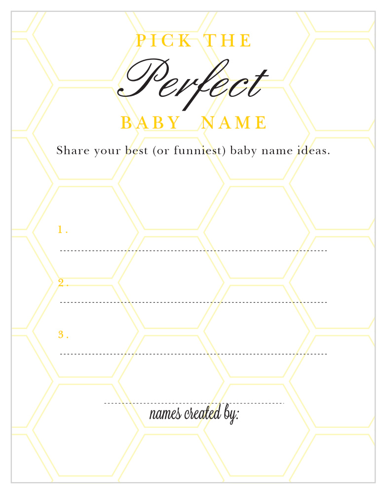 Mommy To Bee Baby Name Contest