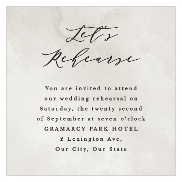 Practice makes perfect! Bring family and friends together the night before your wedding with our Passionate Forever Rehearsal Cards to ensure everything goes smoothly!