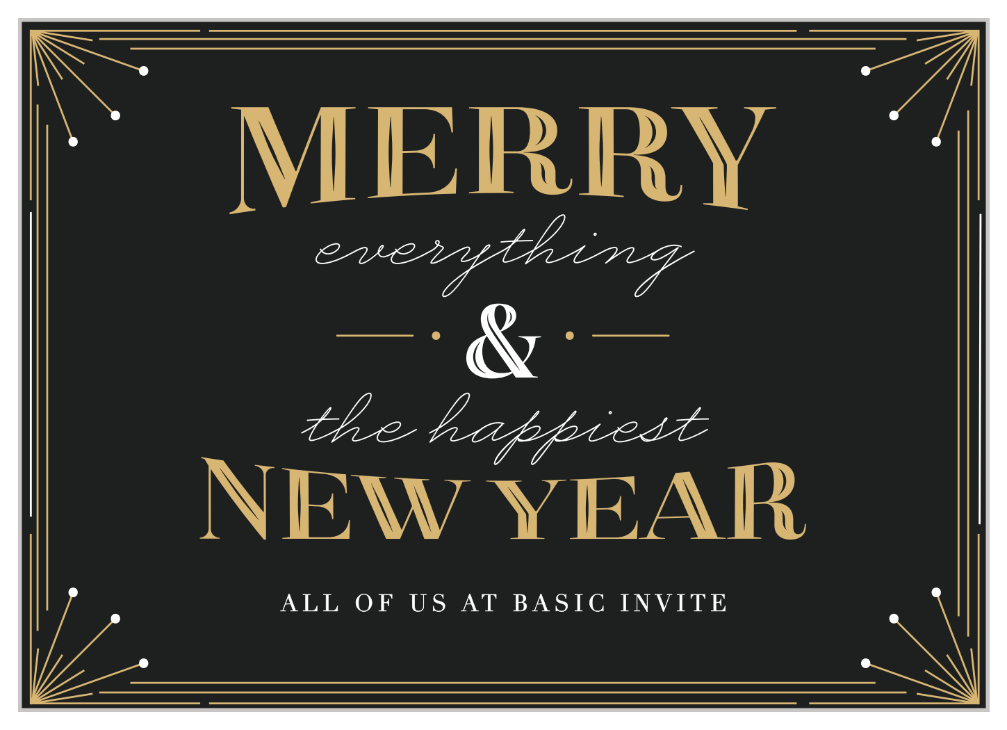 Gatsby Frame Corporate Holiday Cards