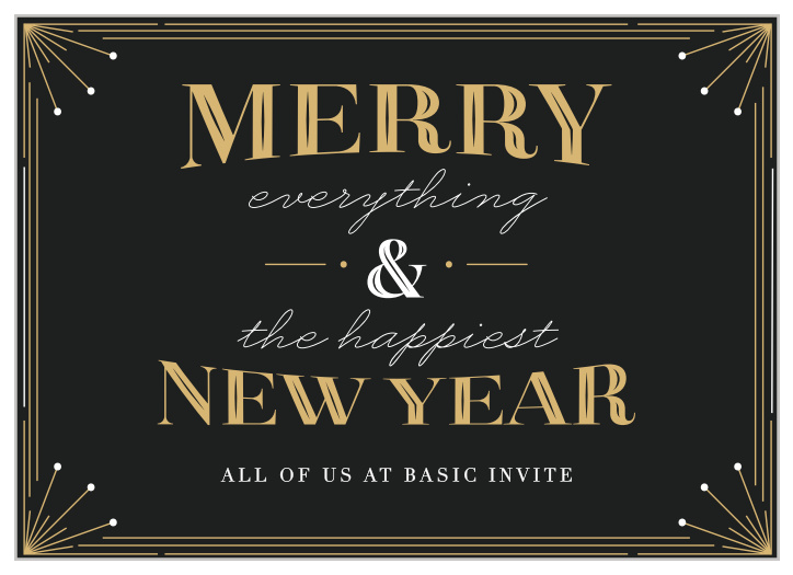 Our Gatsby Frame Corporate Holiday Cards have a modern take on the retro style of the Roaring 20's.