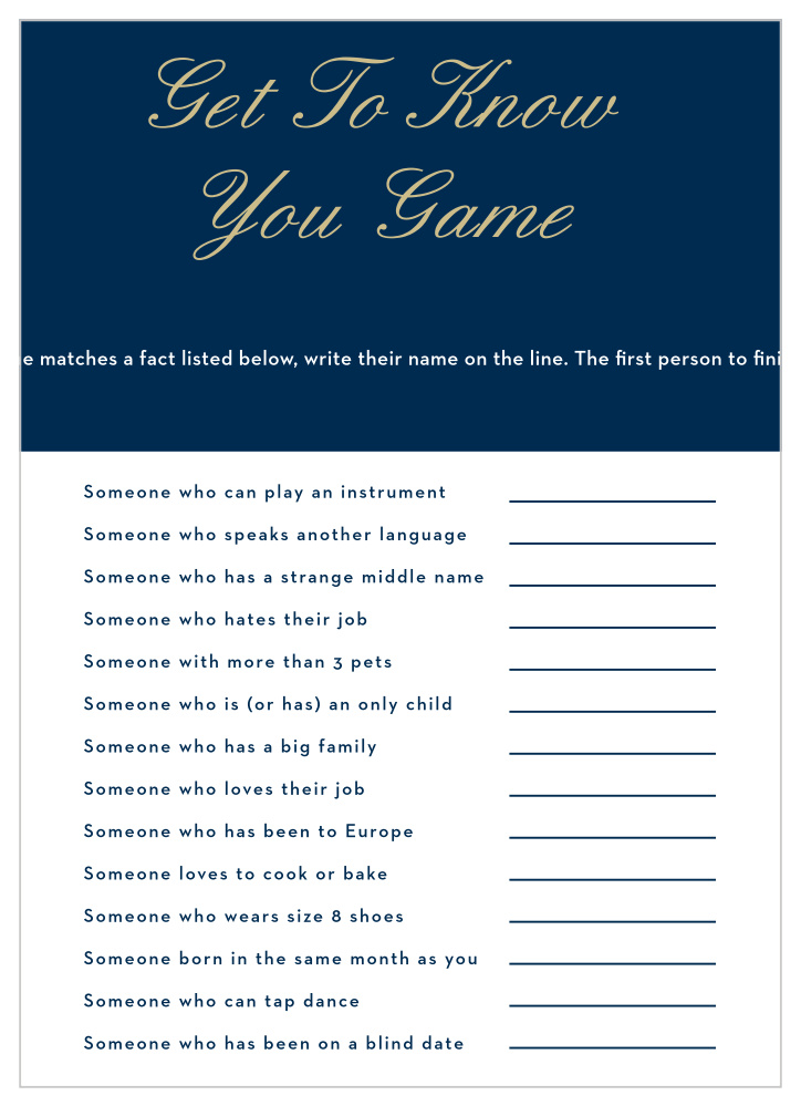 Royal Script Boy Get to Know You Game