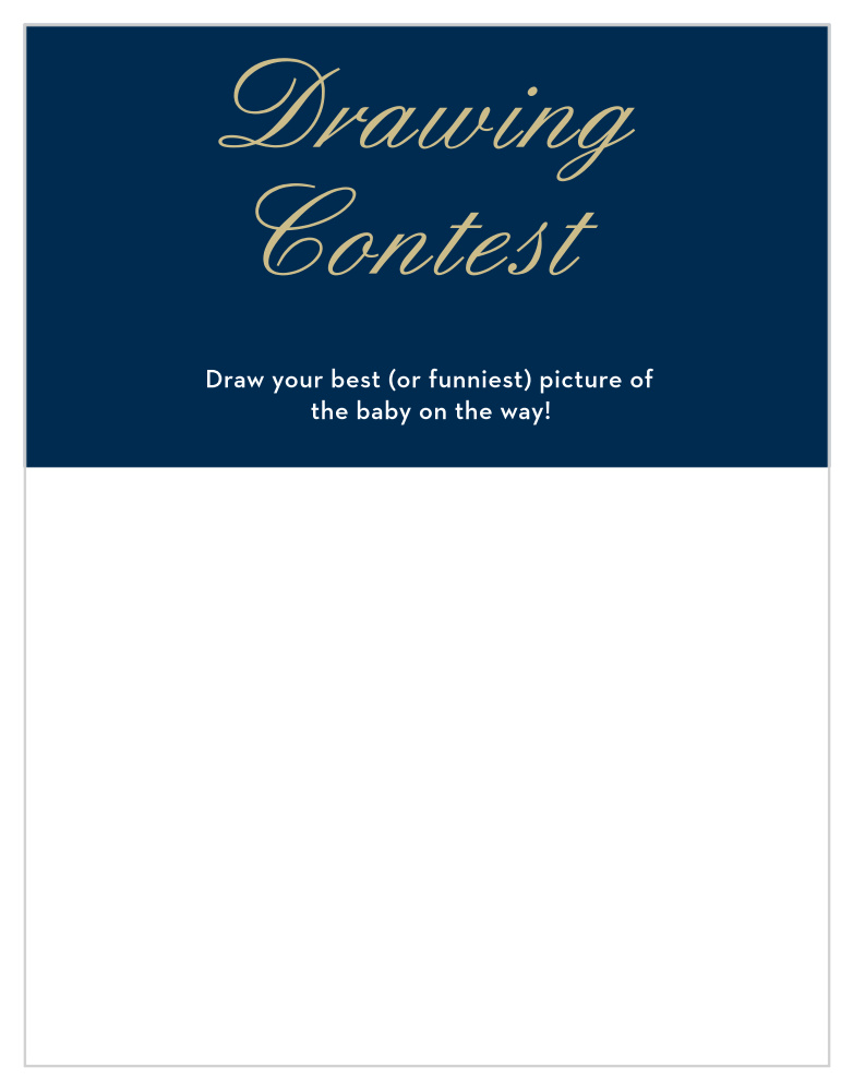 Royal Script Boy Baby Drawing Contest