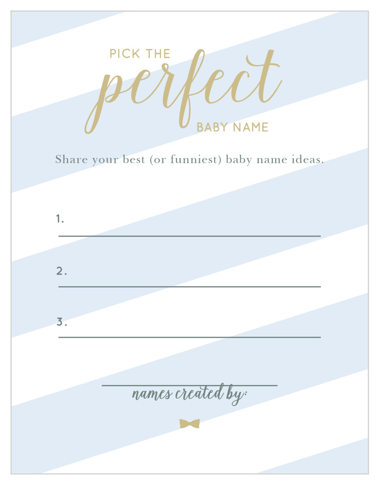 Stunning Stripes Baby Name Contest