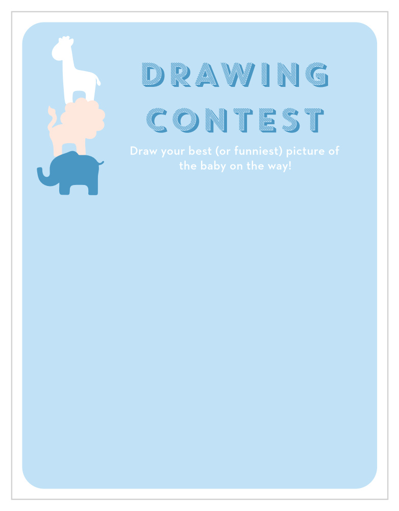 Safari Soiree Baby Drawing Contest