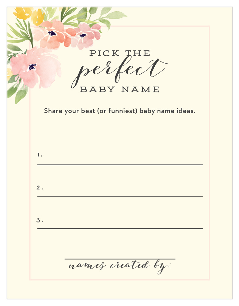 Pretty Poppies Baby Name Contest