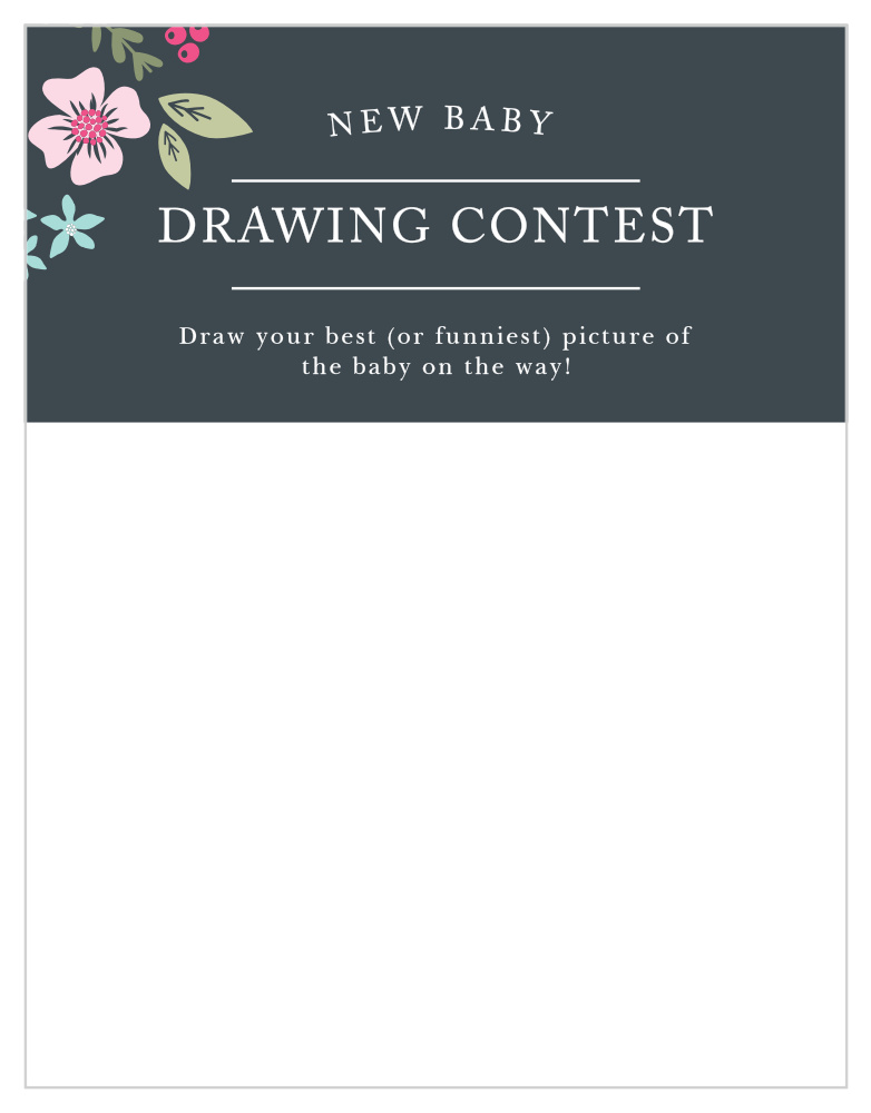 Garden Flowers Baby Drawing Contest