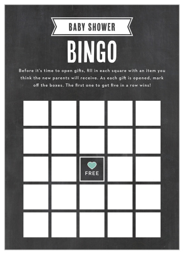 Our Chalkboard Writing Baby Shower Bingo is a great way to entertain your friends and family at your baby shower.