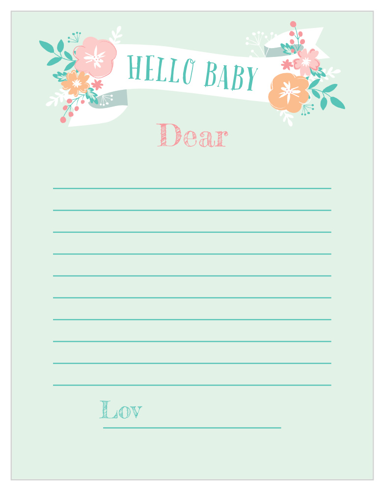 Hello Baby Letter to Baby