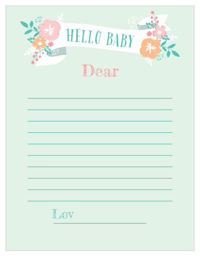 Collect the sweet sentiments and tender thoughts of your friends and family with our stunning Hello Baby Letter to Baby game.