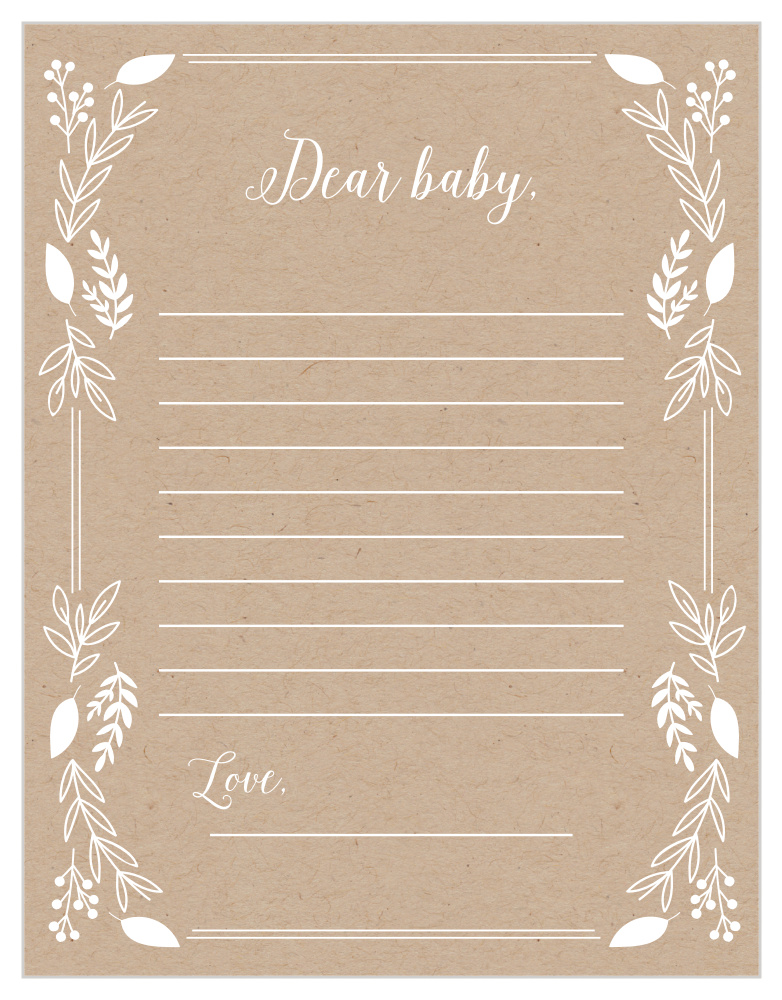 Petit Jardin Letter to Baby