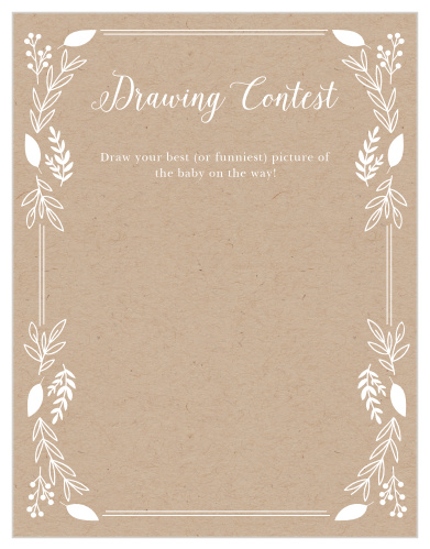 Our Petit Jardin Baby Drawing Contest is a perfect fit for your elegant baby shower.