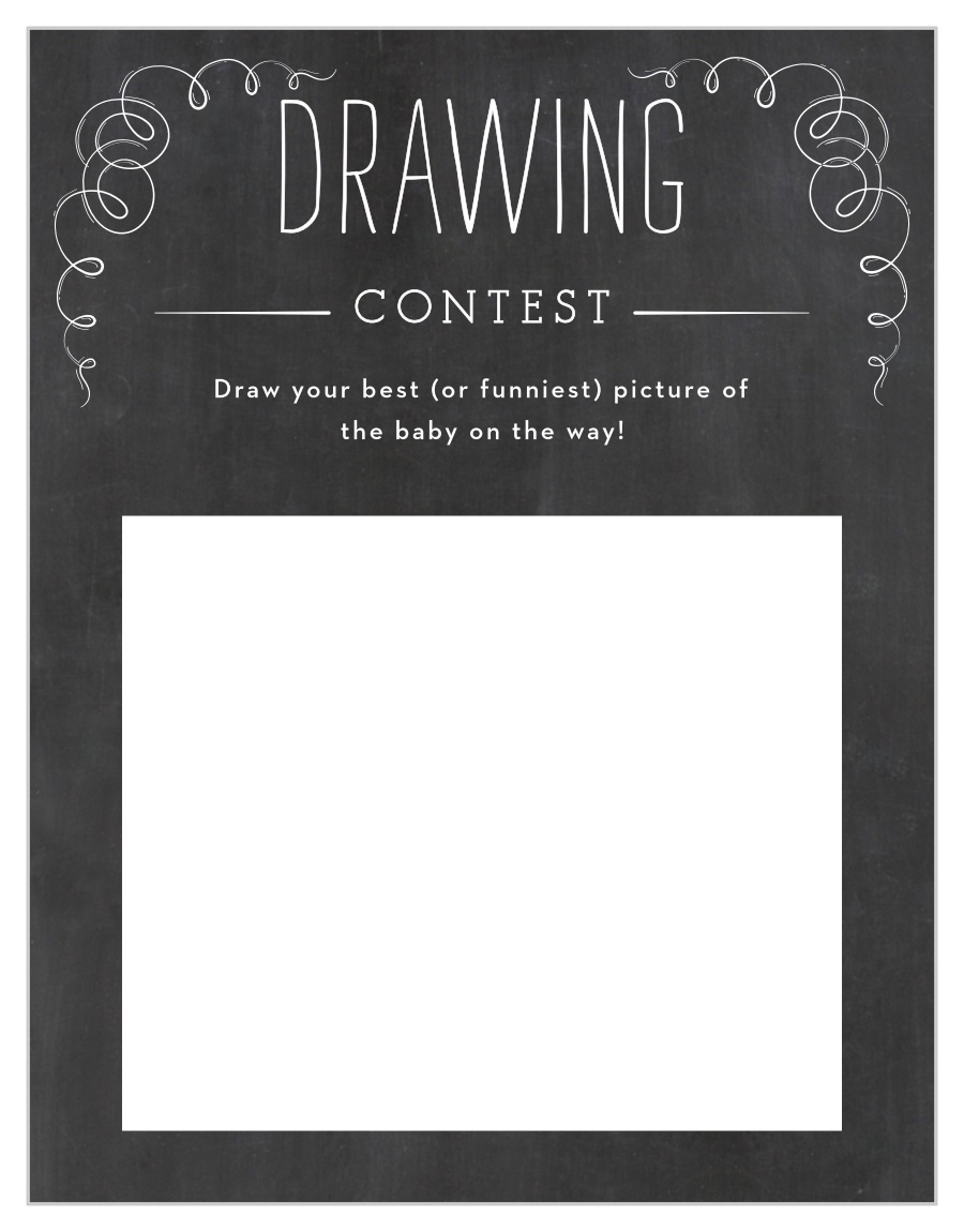 Chalkboard Love Baby Drawing Contest