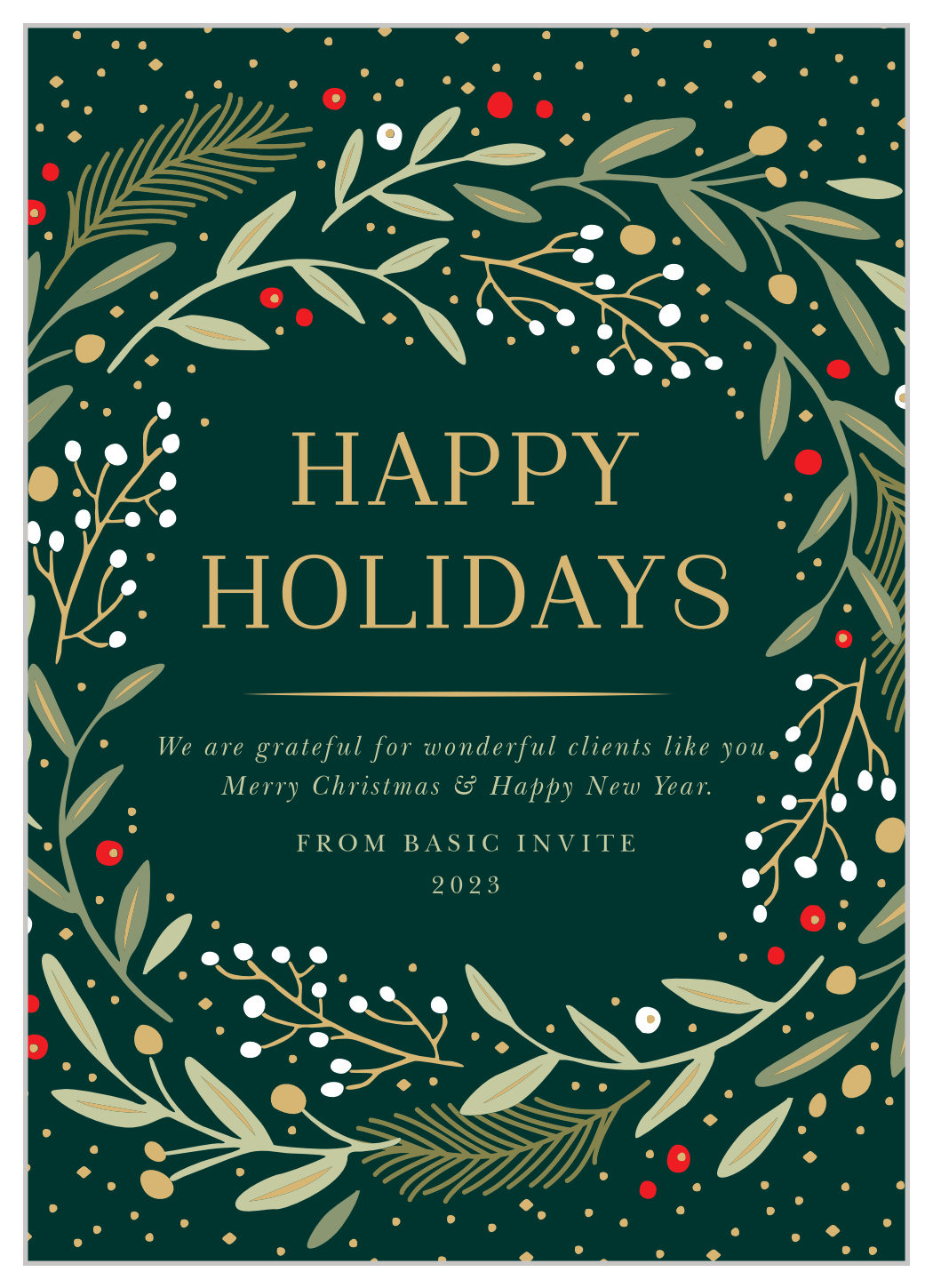 Holiday Greeting To Colleague Sample