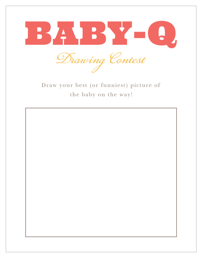 Cozy Cookout Baby Drawing Contest