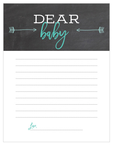 Collect the sweet sentiments and tender thoughts of your friends and family with our Baby Chalk Letter to Baby cards.