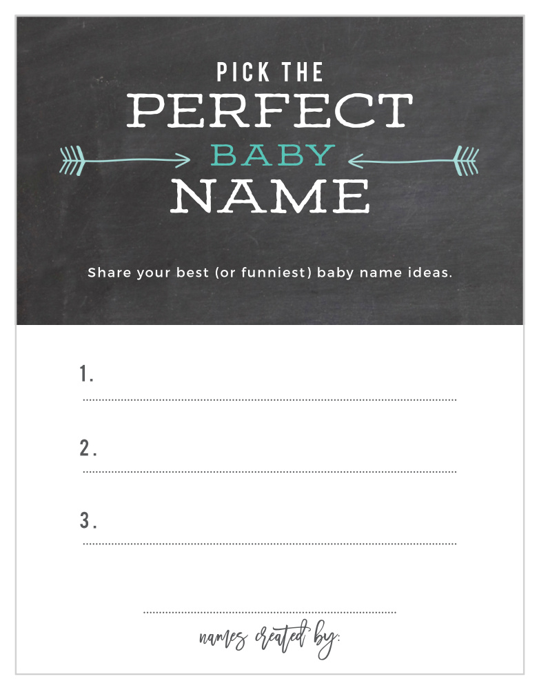 Baby Chalk Baby Name Contest