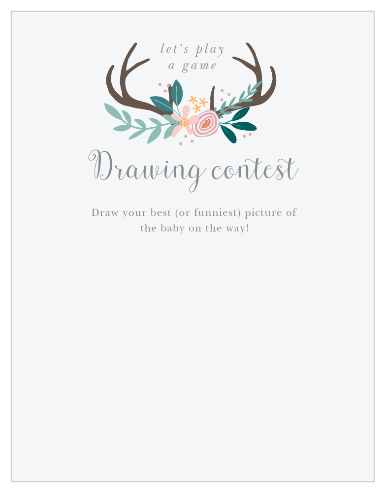 Rustic Bouquet Baby Drawing Contest