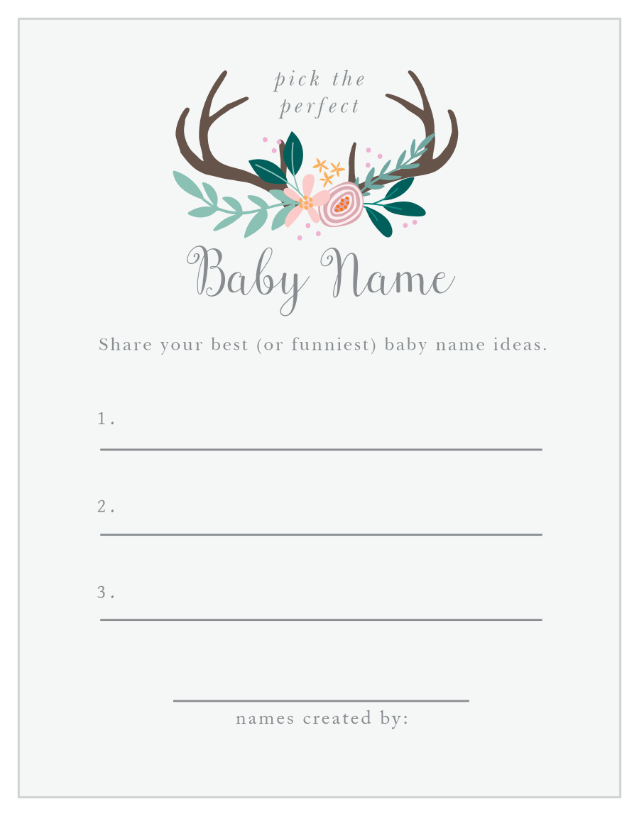 Rustic Bouquet Baby Name Contest