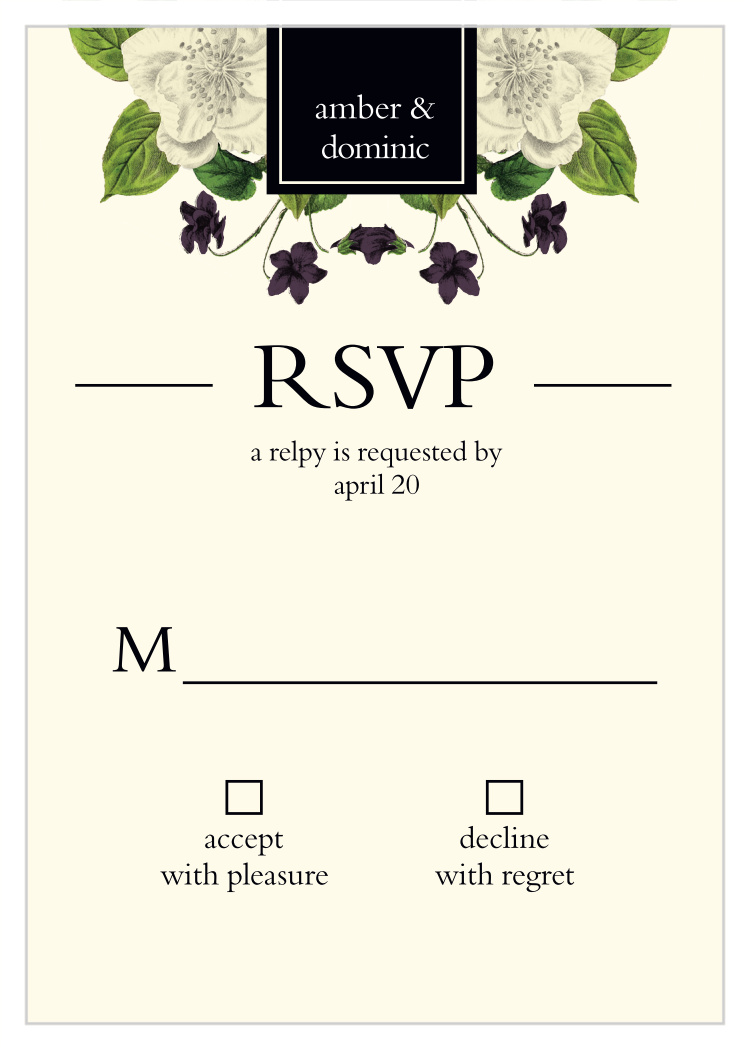 Vintage Botanical Response Cards