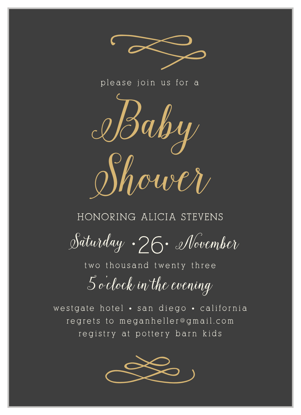 Whimsically Modern Baby Shower Invitations