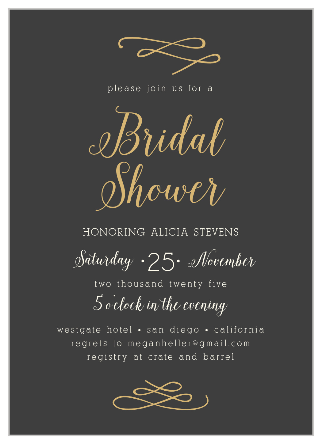 Playfully Modern Bridal Shower Invitations