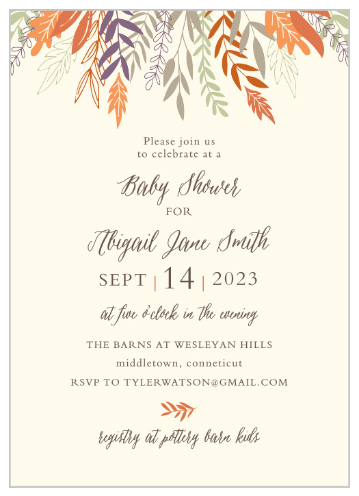 Rustic Baby Shower Invitations - Match Your Color & Style Free!