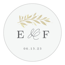 The Modern Half Circle logo square is the perfect finishing touch for this or any wedding invitation set.