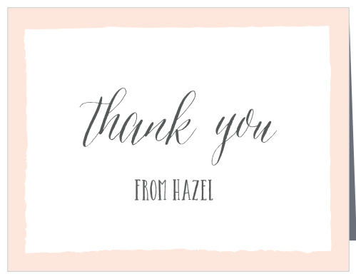 Bordered Calligraphy Bridal Shower Thank You Cards