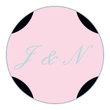 The Pink Chic logo square is the perfect finishing touch for this or any wedding invitation set.