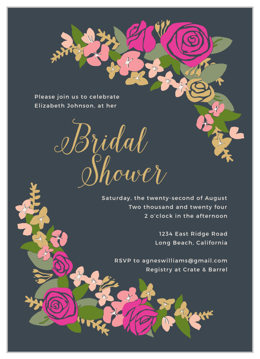 Enjoy the company of your friends and family when you use our Bright Wreath Bridal Shower Invitations to invite them.