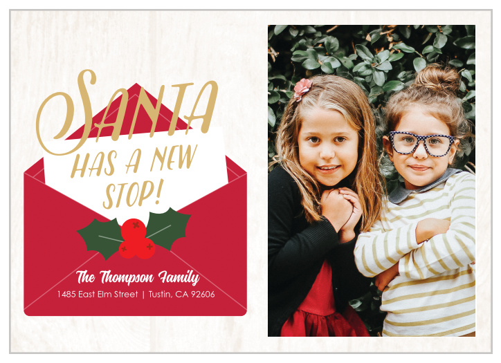 Our Santa's New Home Christmas Cards are the perfect way to let your friends and family know about your recent move!