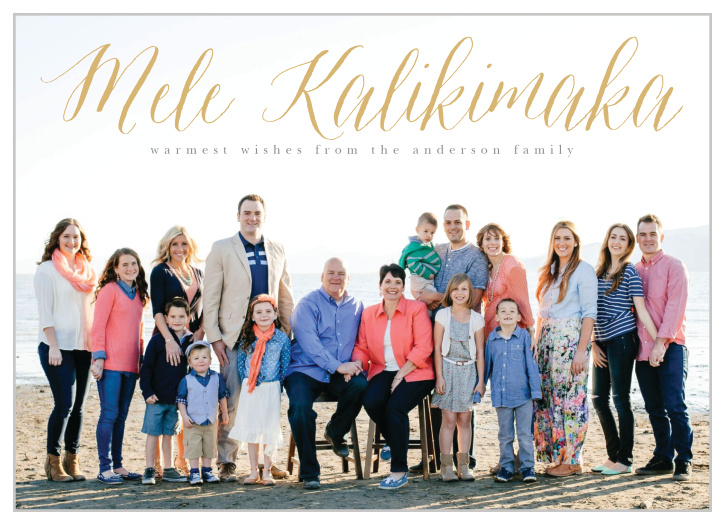 Our Mele Kalikimaka Christmas Cards will warm the hearts of everyone you send them to this holiday season.