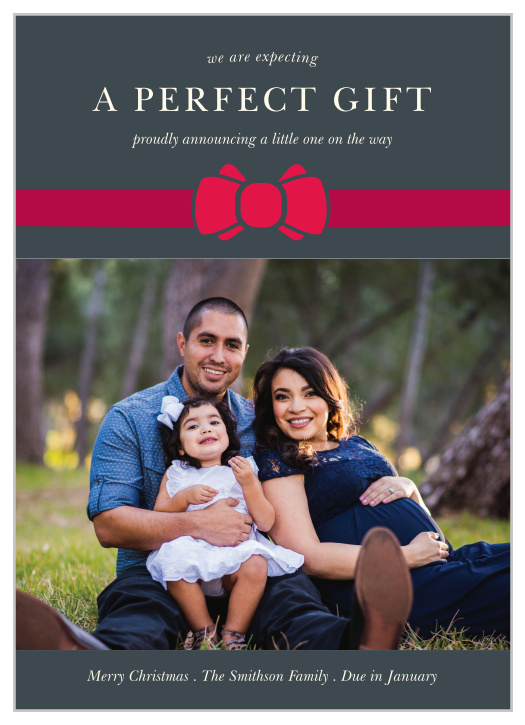 Our Perfect Gift Christmas Cards lets your friends and family know what was on the top of your list this season.
