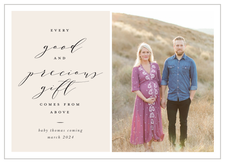 Our Precious Gift Christmas Cards let your friends and family know that not all gifts come from the store.