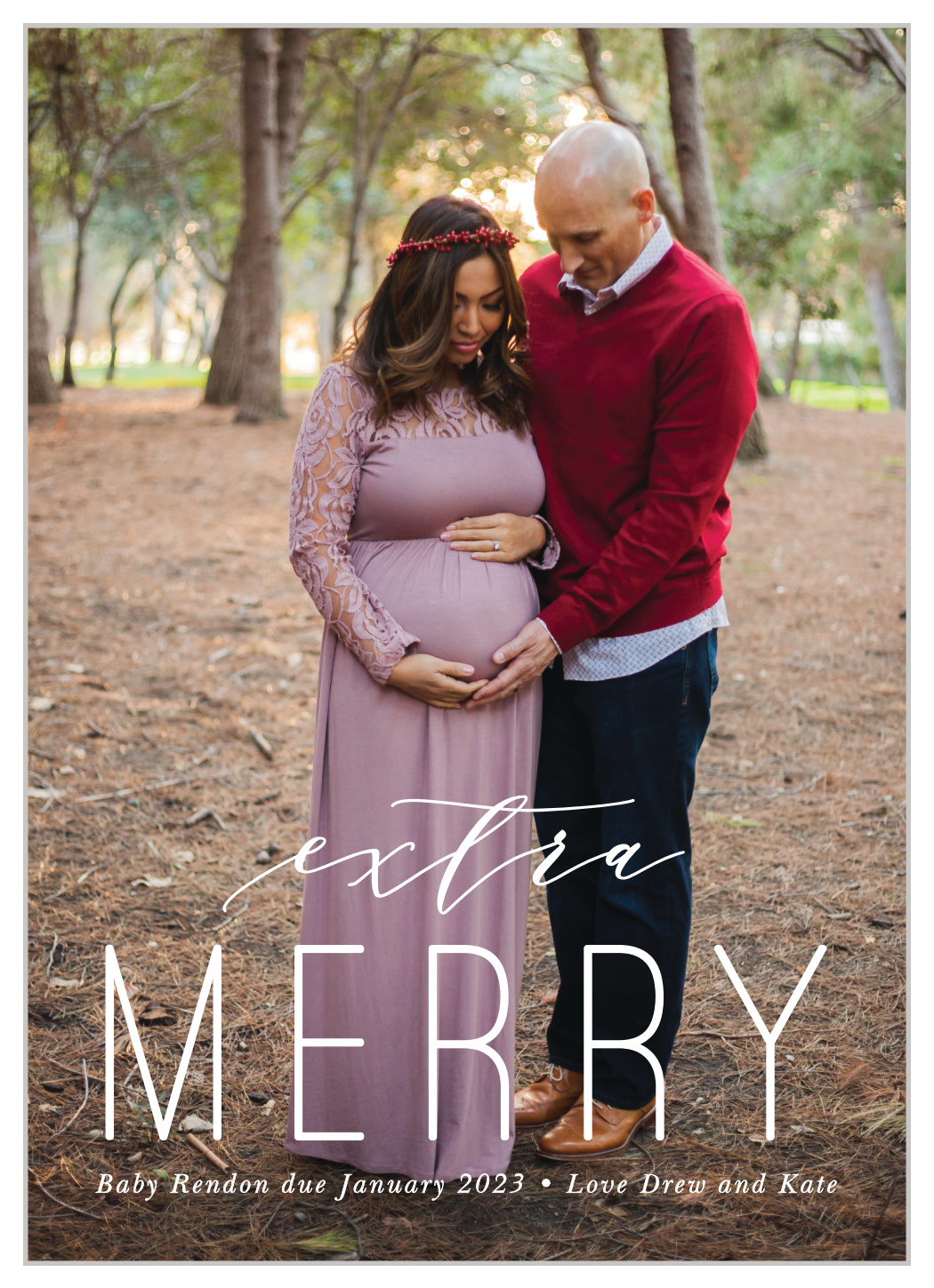 Pregnancy Announcement Holiday Cards