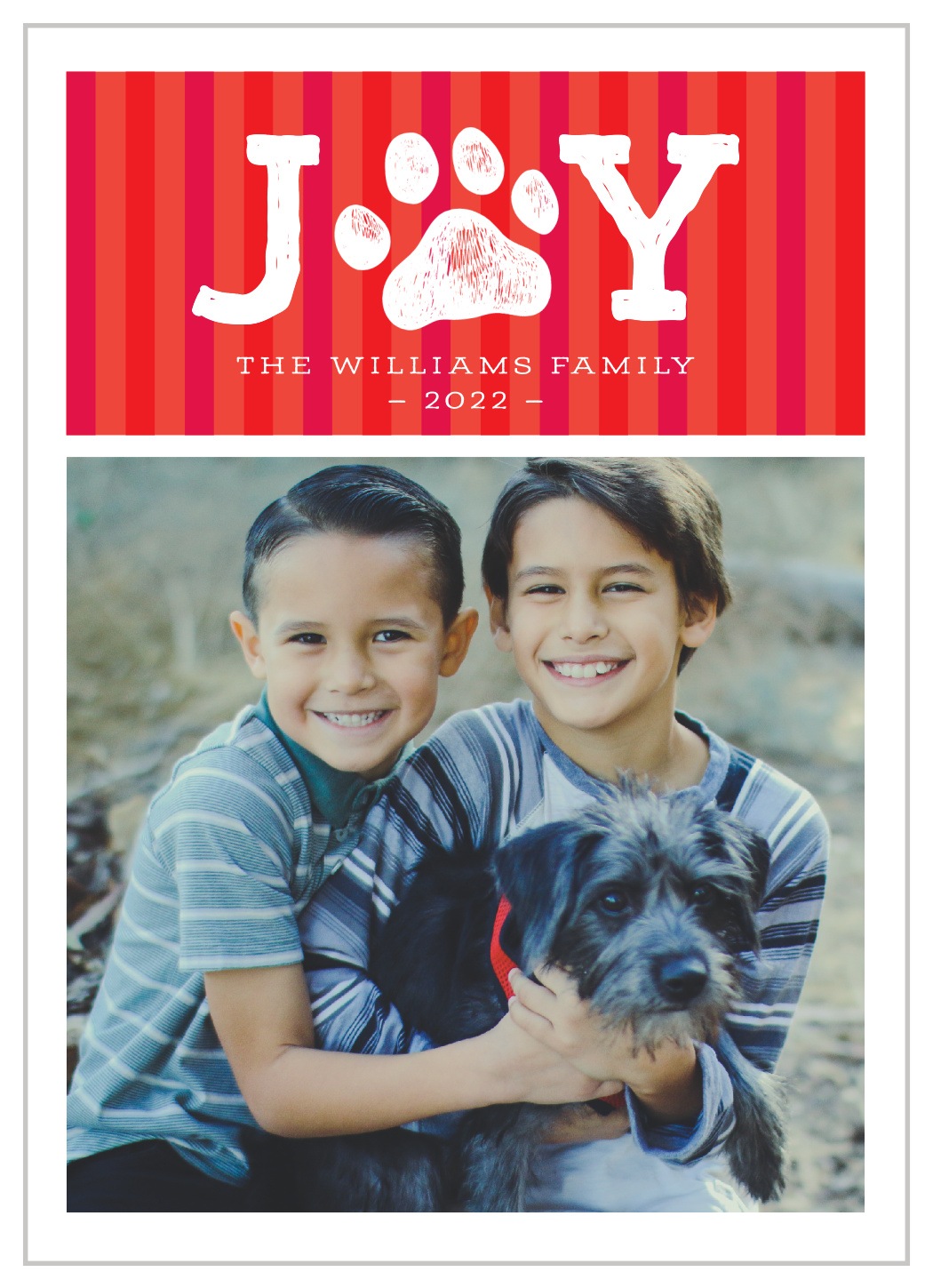 Joy Pawprint Holiday Cards