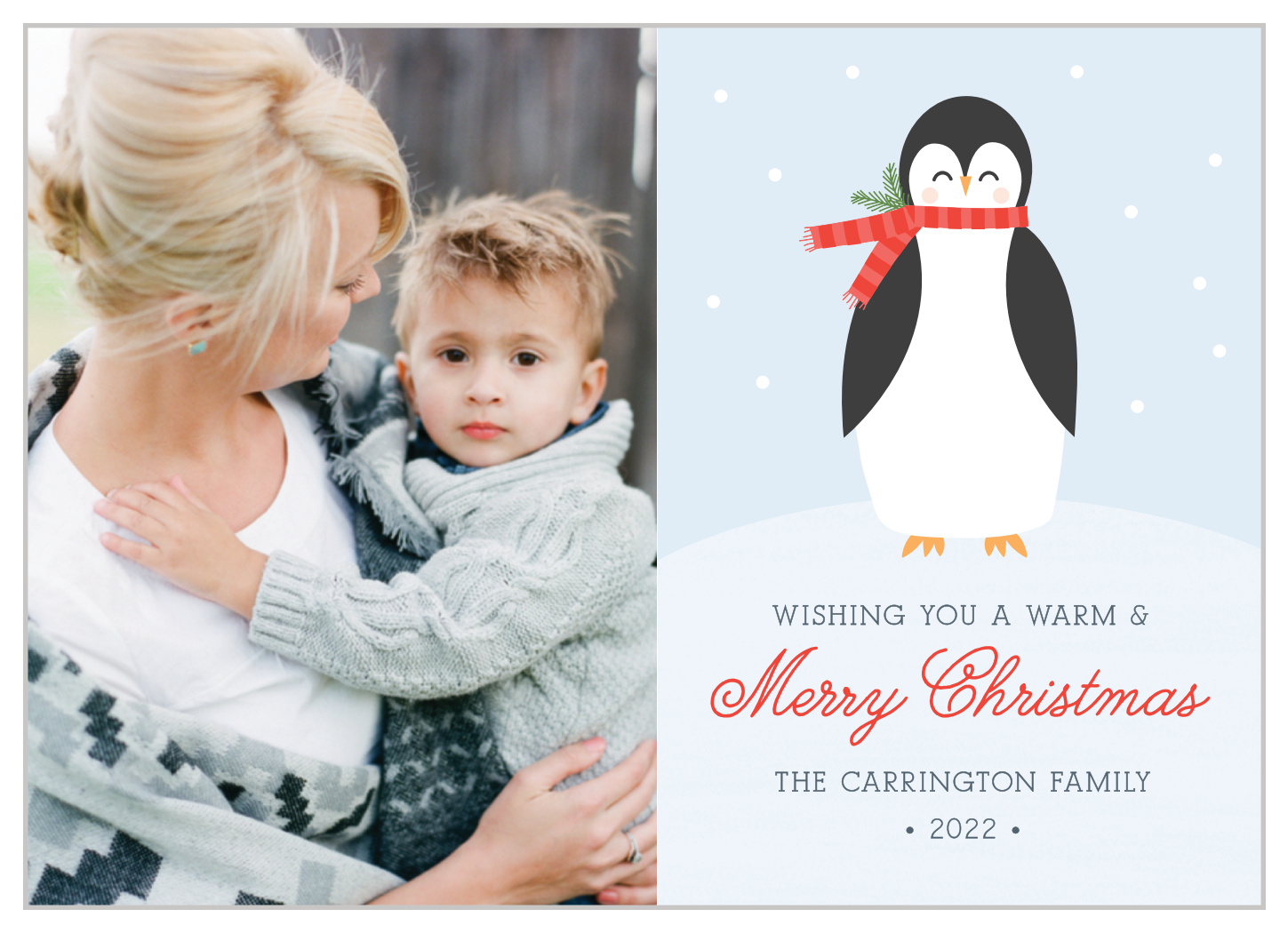 Peaceful Penguin Christmas Cards