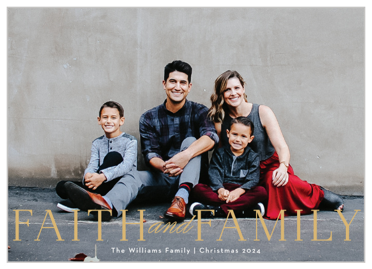 You can't go wrong this holiday season with the classic look of our Golden Faith Christmas Cards.