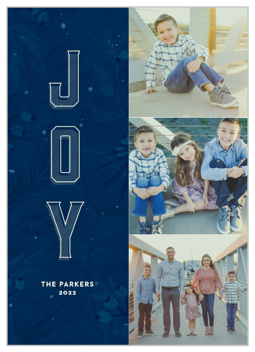 Our Joy Timeline Holiday Cards are a perfect balance of festive illustrations and family fun.
