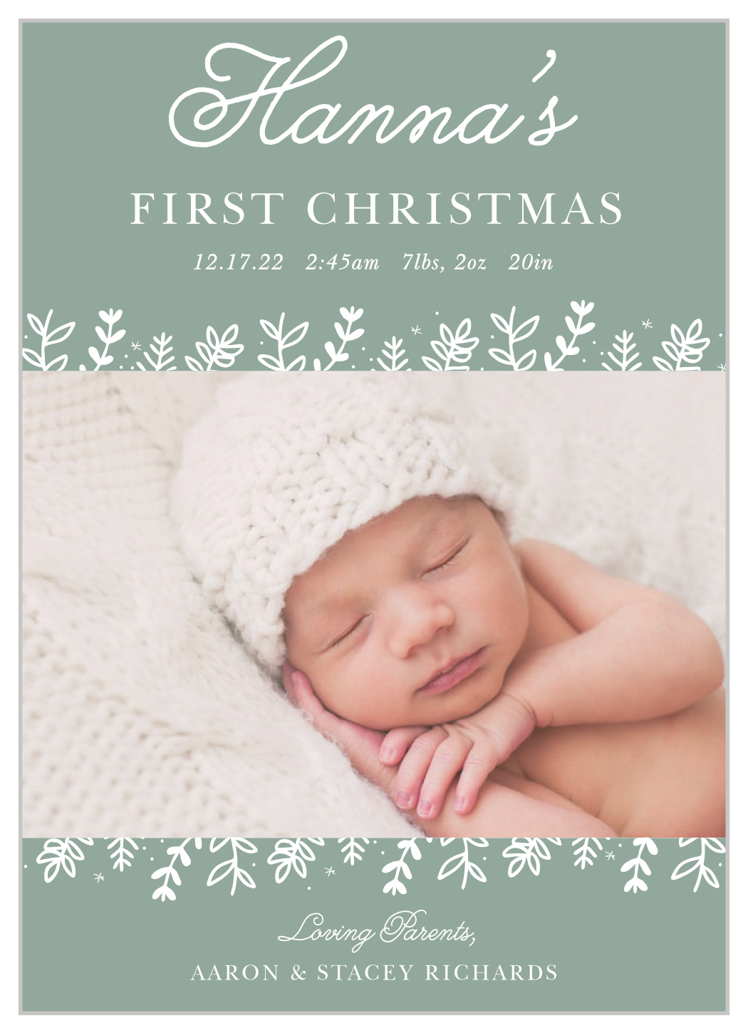 First Baby Christmas Cards