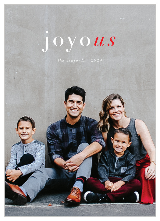 Our Joy Us Holiday Cards are as unique and beautiful as your family is.