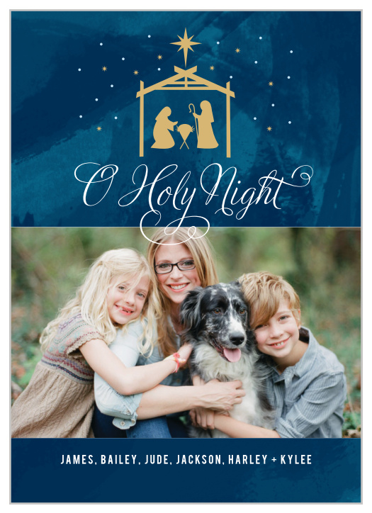 Our Golden Nativity Christmas Cards are a star-filled delight.